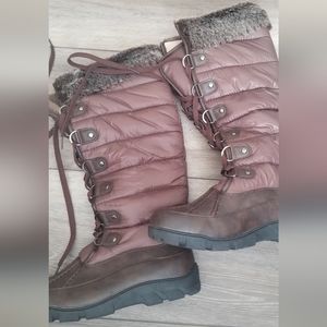 Faux fur cuff boots